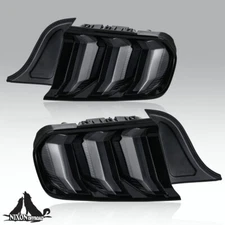 for 15-23 Ford Mustang LED Tail Lights Sequential Turn Smoked Lens Euro Style