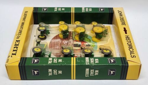 John Deere Historical Tractor Set Blueprint Miniatures Shadow Box By Ertl 1/64 - Picture 10 of 16