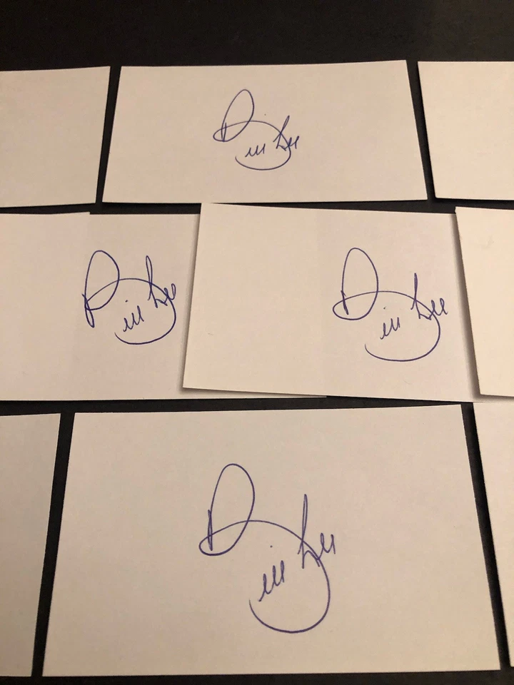 (Lote de 10) Bill Lee 1975 Medias Rojas Firmado Índice 3x5 Tarjeta Autografiada Lote 10-2 Foto 3 de 4