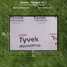 Tyvek Footprint for the Eureka Tetragon Nx 2 Tent