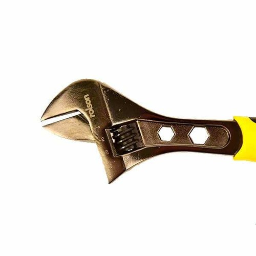 Rolson 300mm 12″ Adjustable Wrench (40mm Opening) Carbon Steel/Rubber Handle - Picture 5 of 5