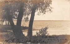 D40/ Battle Lake Michigan Mi Real Photo RPPC Postcard c1910 Shoreline
