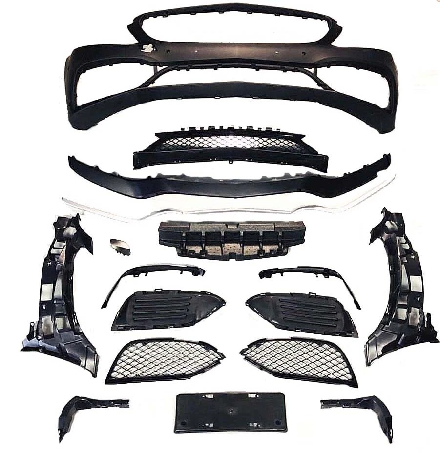 C63 Front Rear bumper grille body kit 2015-2018 C300 C350 C250 Tips Side Skirts - Изображение 3 из 4
