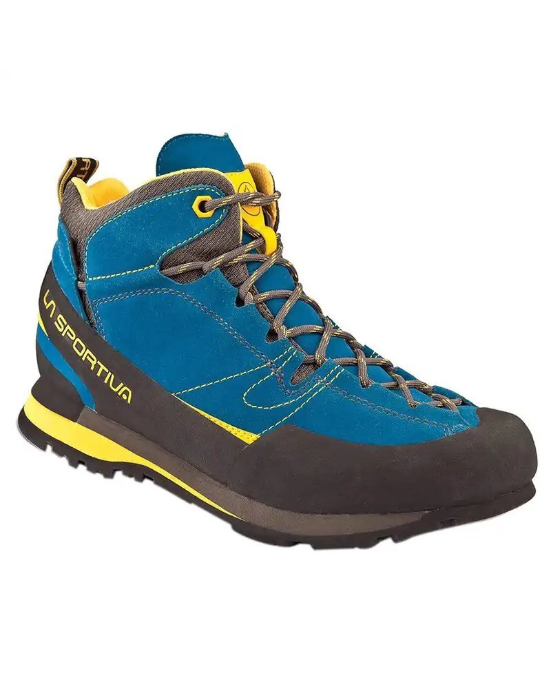 La Sportiva Boulder X Mid Approach/Trekking Shoes Men, Blue/Yellow 
