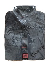 BLACK LONG SLEEVE FORMAL BUSINESS SMART SLIM FIT SHIRT CHEST 38 INCH MEDIUM NEW