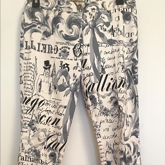 John Galliano 新聞プリント デニム メンズ John Galliano newsprint gazette pants jeans rare $2,900 | eBay