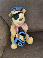 Walt Disney Store Pirate Winnie The Pooh Bear W/ Chest 11" Plush
