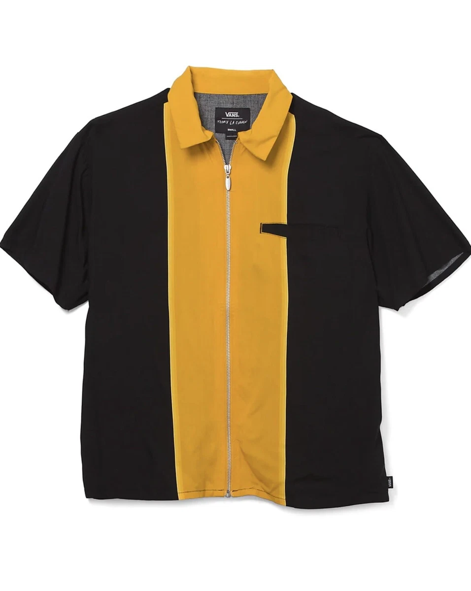 Vans black and yellow shirt hotsell