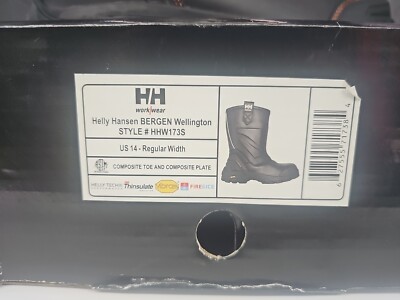Helly Hansen Bergen Wellington Work Boots Slip Resistant Waterproof Steeltoes 