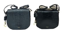 Radley Cross Body Bag Medium Painters Mews Faux Croc Blue or Black Leather