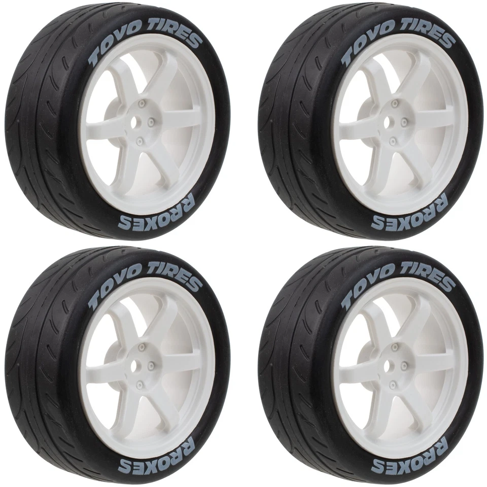 1/10 RC Drift Car Wheel Rims & Rubber Tire for Traxxas Tamiya TT-01 / TT-02 HPI - Image 4 of 4