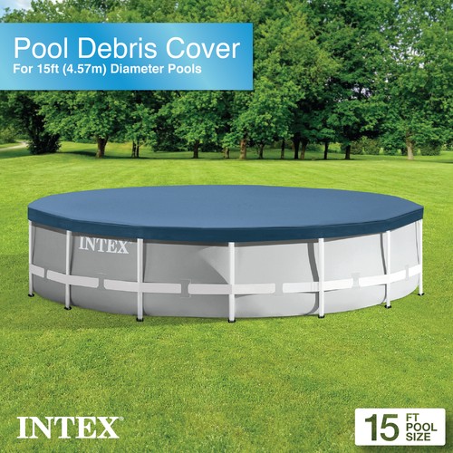 INTEX 15' ft. Round Frame Set Easy Pool Debris Cover 58901E (Open Box) (2 Pack) - 第 2/8 張圖片