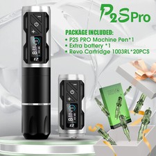EZ P2S Pro Wireless Battery Tattoo Machine Pen with Portable Power Pack 1800mAh