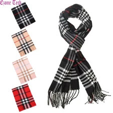 Men Women 100Percent CASHMERE Plaid Scarf Soft Warm Winter Scarves Scotland Gift