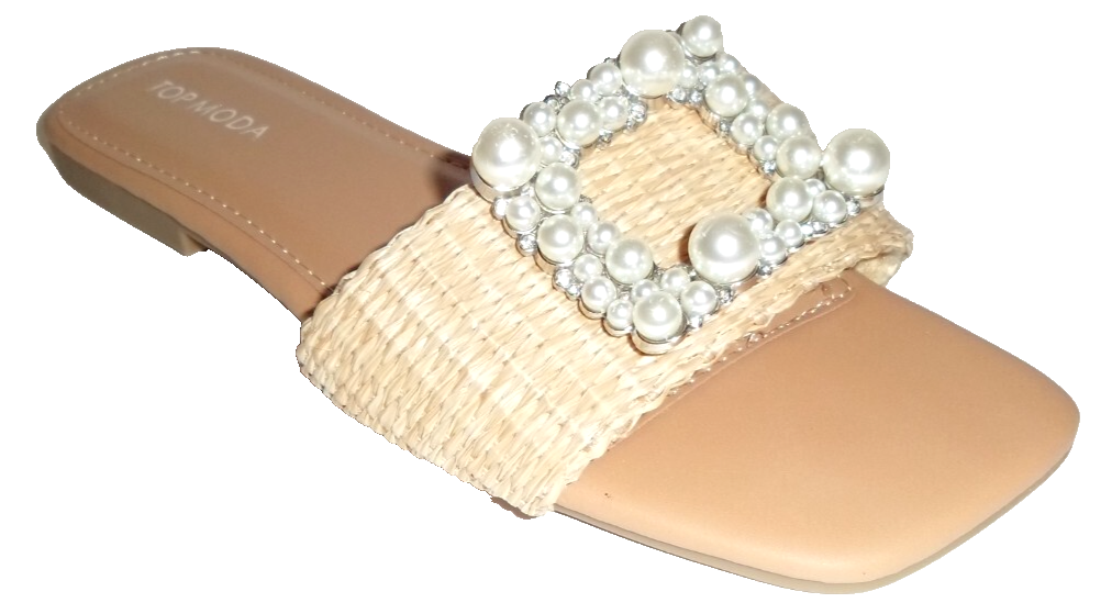 APL TOP MODA sandali scarpe basse in rafia di paglia misura 7 5M