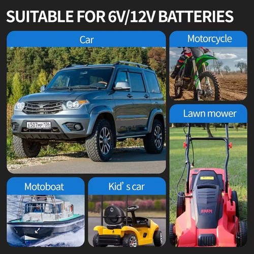 Motorcycle Smart Battery Charger Automatic For Lithium LiFePO4 Lead-Acid AGM GEL - Bild 11 von 11