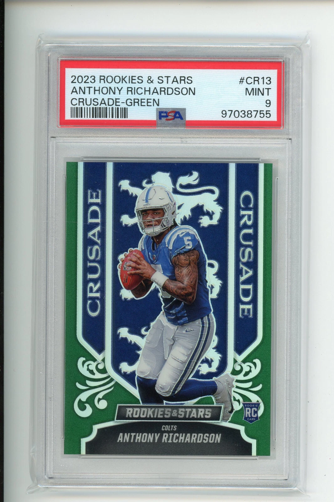 Anthony Richardson Panini Rookies & Stars Crusade #CR13 Green