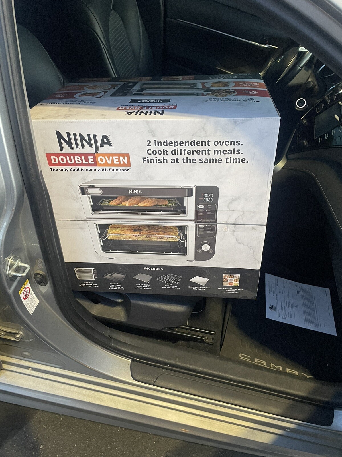 Ninja 12-in-1 Double Oven with FlexDoor DCT401 - Stainless Steel/Black