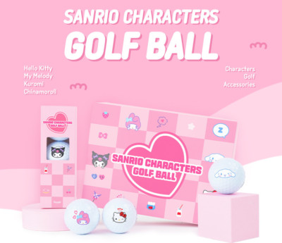 Sanrio Character Golf Balls Hello Kitty High Rebound Distance 3 Piece Dozen Set