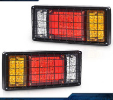 Pair 40 LED Tail Turn Signal Brake Reverse Lights 10-30V Truck Trailer RV Camper
