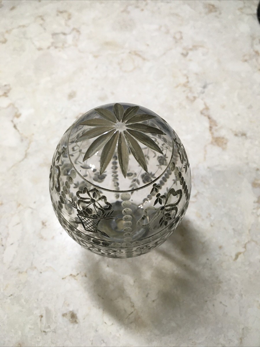 ロシア　faberge ファベルジェ　インペリアルクリスタルエッグ　カットガラス Rare Authentic Faberge Egg Signed Russian Imperial Cut Crystal Egg