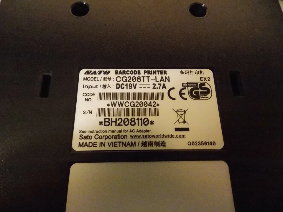 Sato CG208TT Etikettendrucker, MwSt - Bild 4 von 4