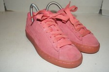 PUMA Junior Suede Classic Mono Iced Sneakers SZ 5C Pink Lace Up - U10