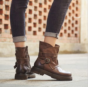 slouch biker boots