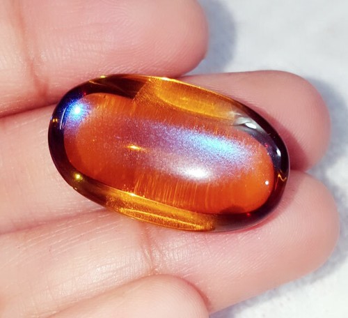 Loose Gemstone 31.00 Ct Australian Black & Golden Synthetic Opal Certified Gem - Picture 2 of 8