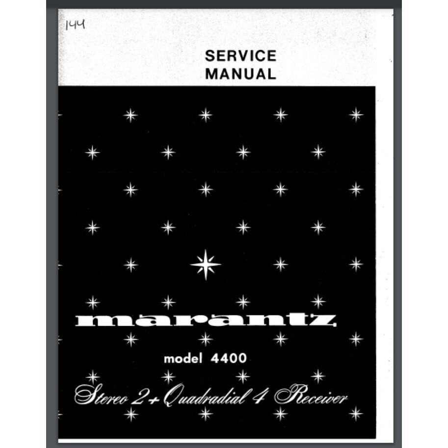 Marantz 4400 Stereo 2 + Quadradial 4 Receiver Service Manual 56 Pages