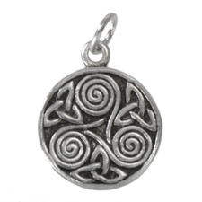 Celtic Triskelion Pendant | TC353 | Sterling Silver Trinity Knot Charm Jewelry