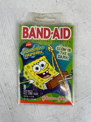 Vintage Johnson & Johnson 2002 Glow in the Dark Spongebob Squarepants Band-aid