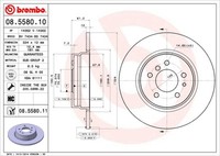 2Er Pack - Bremsscheibe 08.5580.11 Brembo FüR BMW