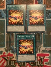 3x NM United We Stand - SDDL-EN023 - Common - 1st Edition - yugioh