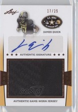 2013 Leaf US Army All-American Bowl Jersey Bronze 17/25 James Quick Auto 0a7