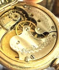 Antique Gold Elgin Pocket Watch Runs Fast With Locket No RESERVE *tbx