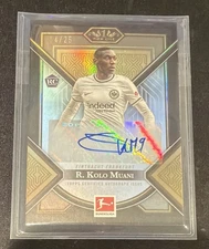 2023 Topps Bundesliga Tier One Kolo Muani Black Rookie Auto /25 Frankfurt