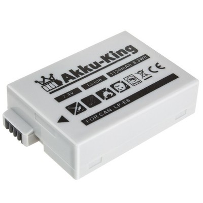 Akku-King Akku ersetzt LP-E8 LPE8 für Canon EOS 700D 550D 600D 650D battery pack