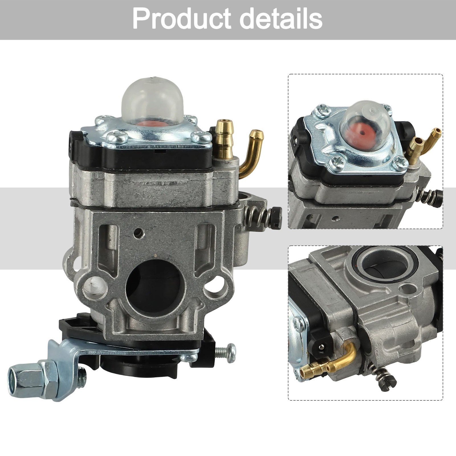 15mm Carburetor Kit for 43cc 47cc 49cc 52cc Trimmers and Brush Cutters