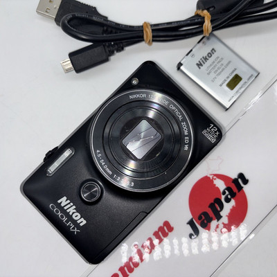 Nikon COOLPIX S6900 Black 16MP Digital Camera 12x Zoom Tested Working