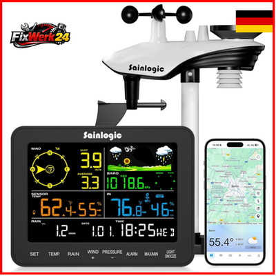 Wetterstation Sainlogic SA6 Plus 24 7 KI Vorhersage E-Mail Warnung