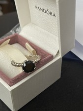 pandora black onyx bubble ring size 54