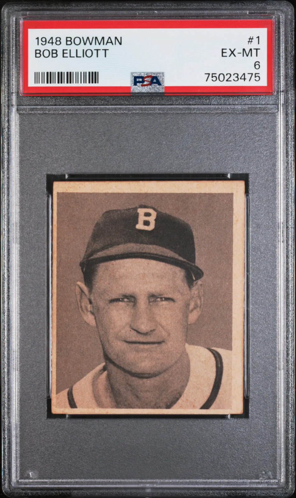 1948 Bowman Bob Elliott #1 PSA 6