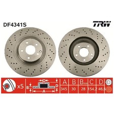 TRW Bremsscheiben + Bel&auml;ge vorne A2034210912 | 970349
