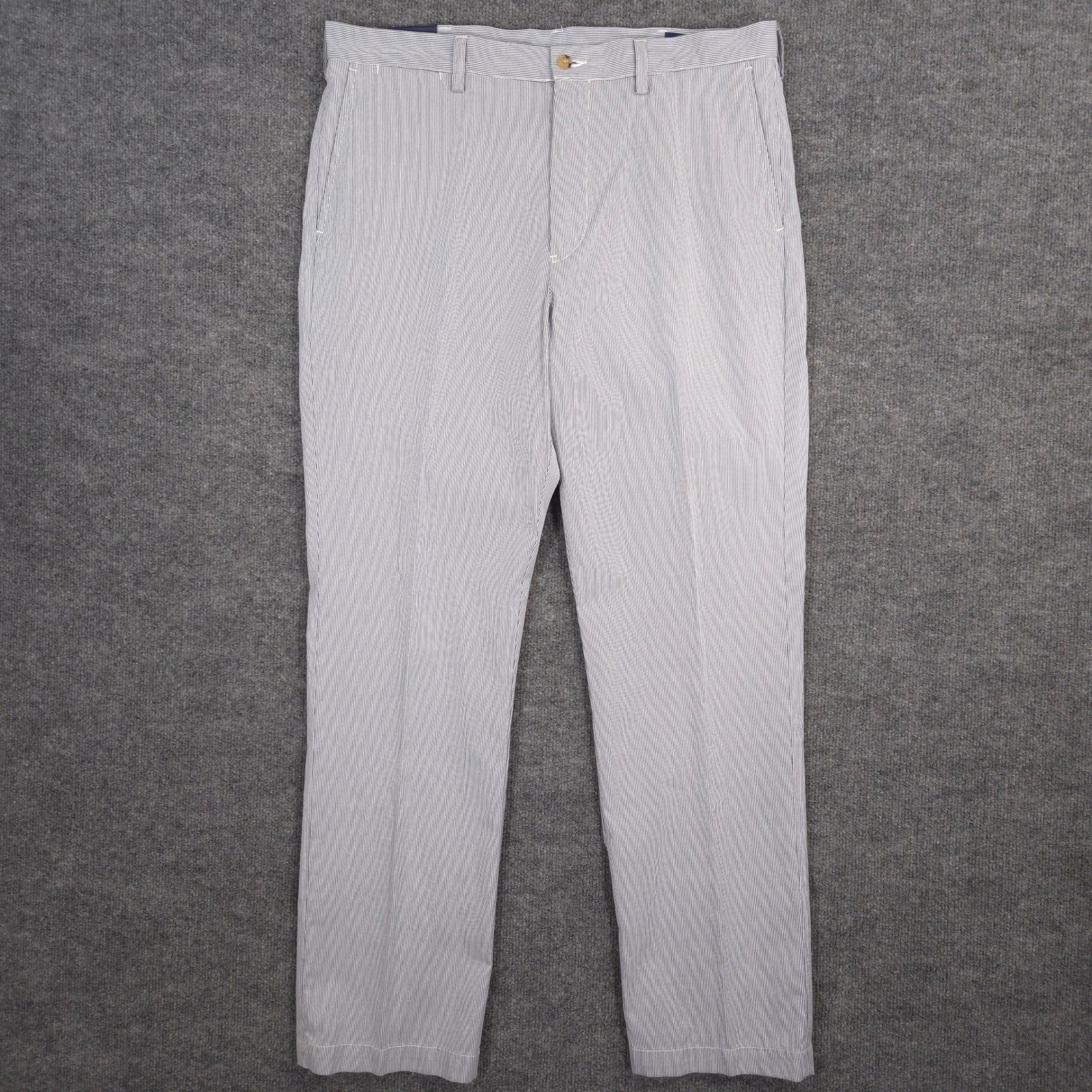 Polo Ralph Lauren Pants Mens 36X32 Blue White Pinstripe Chino Classic Fit NEW