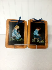 HAND PAINTED FRAMED SLATE CHALK BOARD WALL ART SIGNED