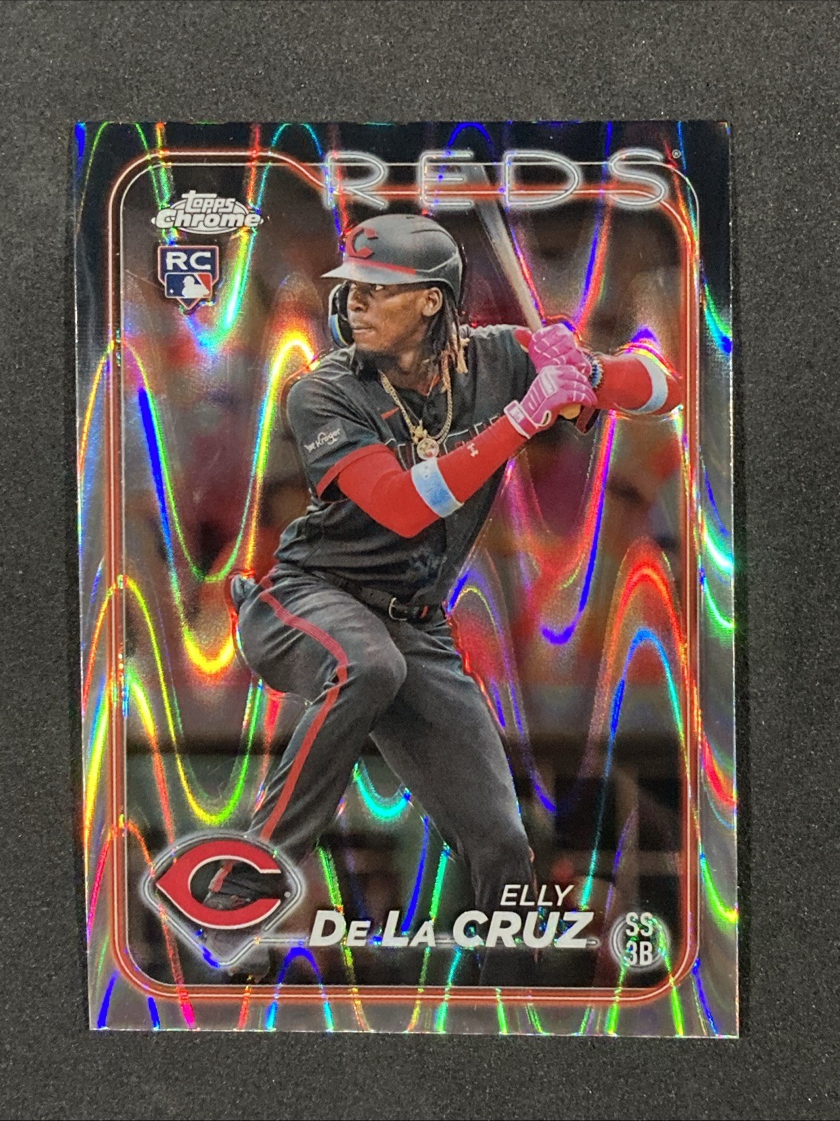 2024 Topps Chrome - Elly De La Cruz #44 RayWave Refractor (RC)