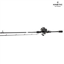 Kinetic Ozor Baitcaster Combo Rute + Rolle 1,95m Süßwasser Kombi Hecht Barsch