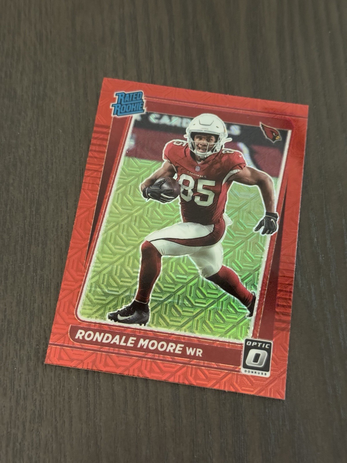 2021 Panini Donruss Optic Rated Rookie Red Mojo Prizm #217 RONDALE MOORE Card RC