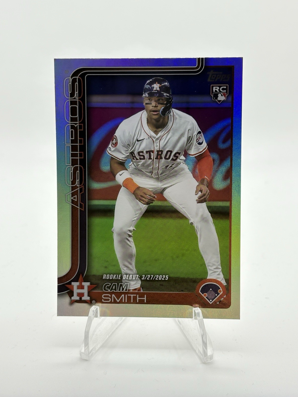 2025 Topps Update #US45 Cam Smith RC Rookie Debut Rainbow Foil Houston Astros